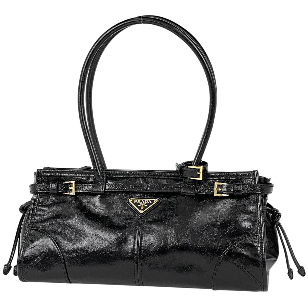 Prada Bonnie Handbag Leather Nero Black